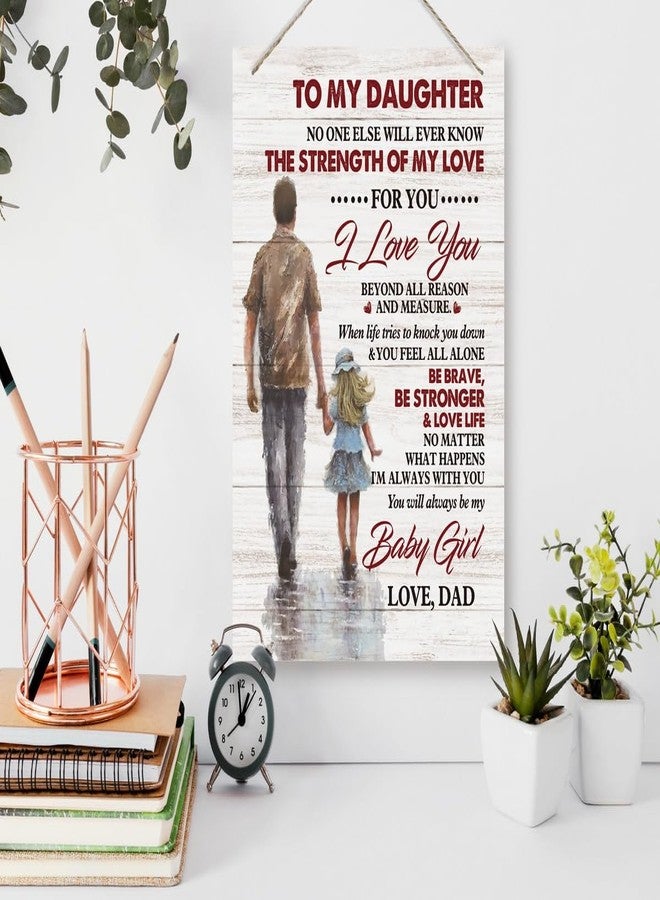 BQL Inspirational Wall Decor - Decorative Hanging Wood Signs for Daughter's Birthday - 'You Will Always Be My Baby Girl' Gift - Image 3